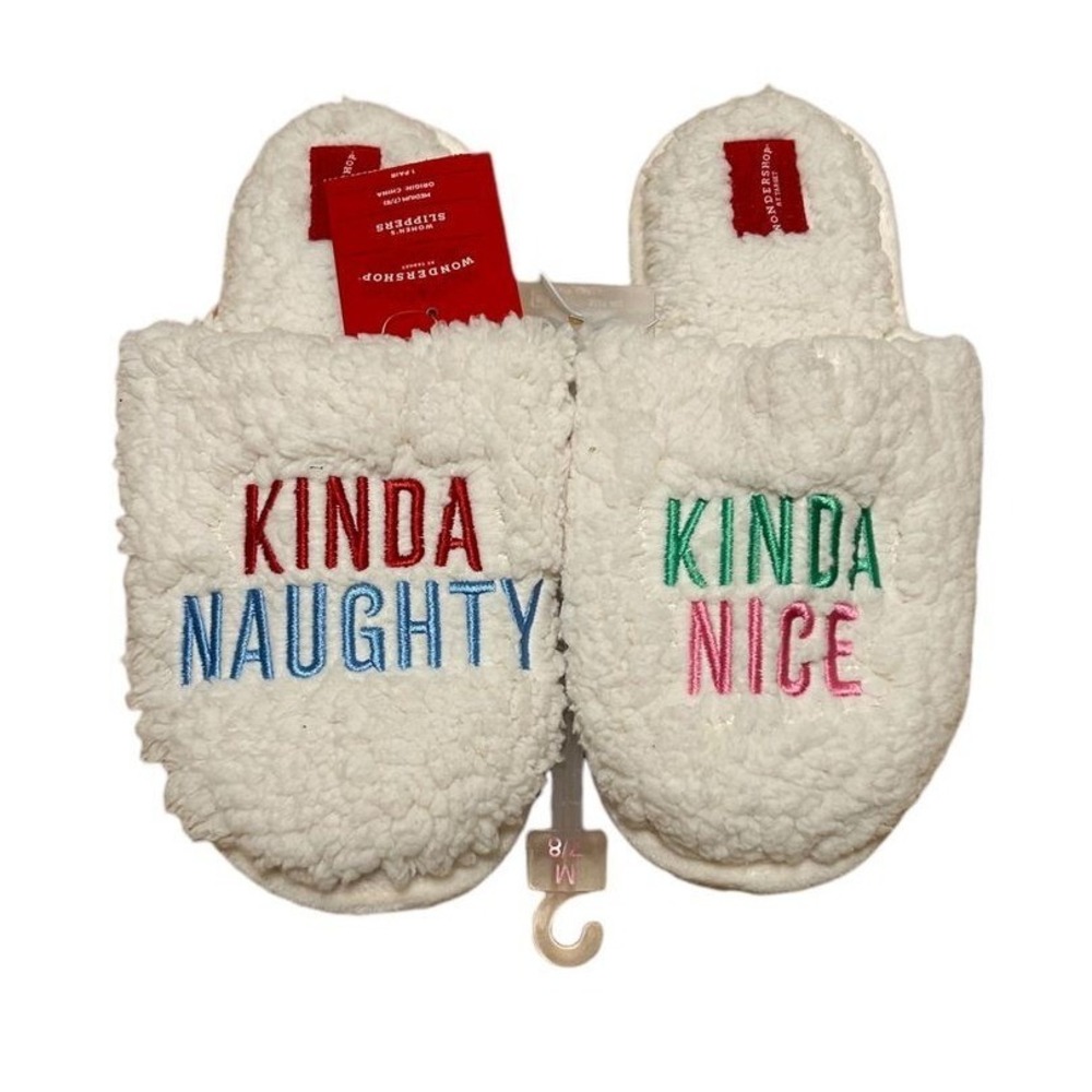 Christmas Slippers 7/8 house shoes gift holiday present Chinese White Elephant